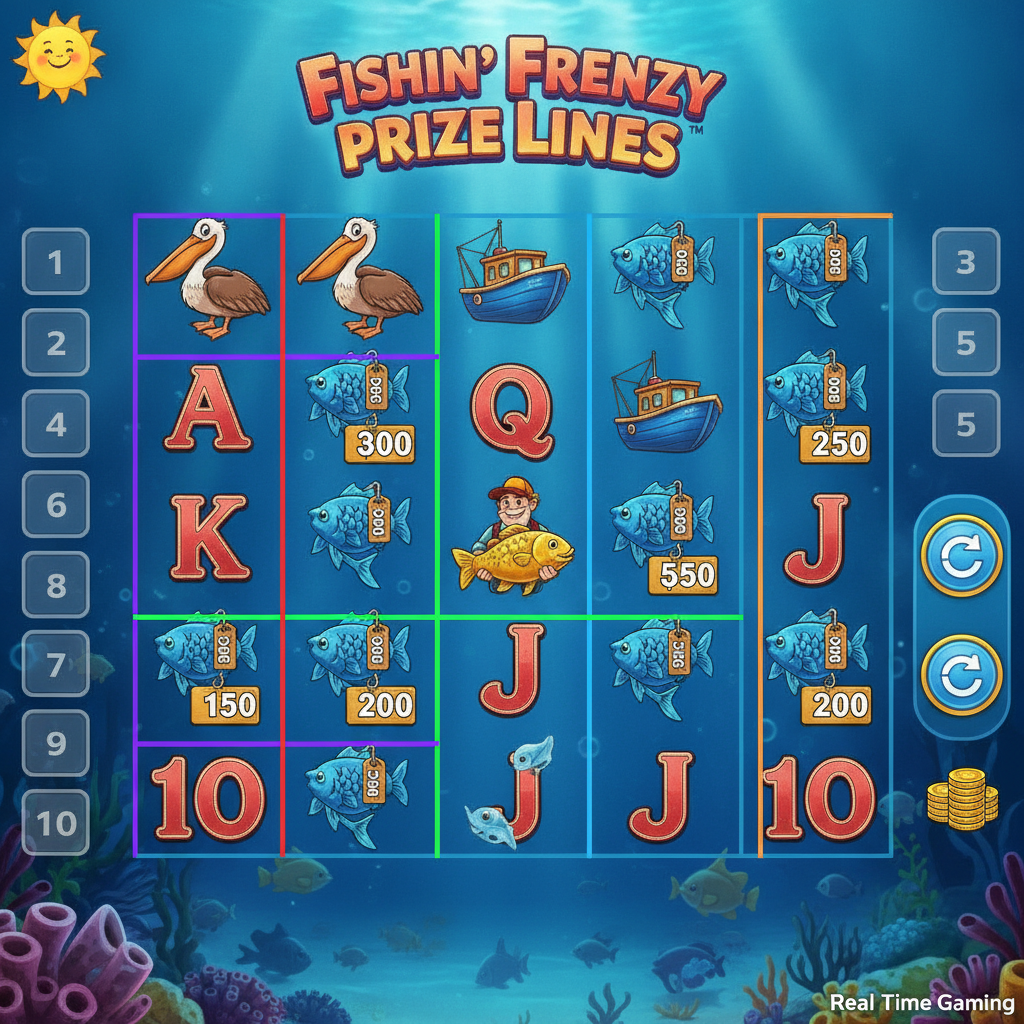 Fishin' Frenzy Prize Lines
